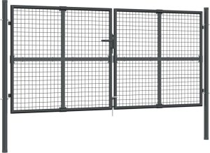 vidaXL vidaXL Brama ogrodowa z siatki, antracytowa, 300x175 cm 2