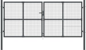 vidaXL vidaXL Brama ogrodowa z siatki, antracytowa, 300x175 cm 4