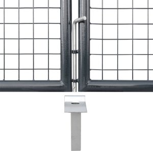 vidaXL vidaXL Brama ogrodowa z siatki, antracytowa, 300x175 cm 6