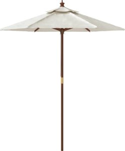 vidaXL vidaXL Parasol ogrodowy na drewnianym słupku, piaskowy, 196x231 cm 4