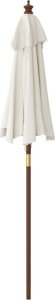 vidaXL vidaXL Parasol ogrodowy na drewnianym słupku, piaskowy, 196x231 cm 5