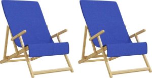 vidaXL vidaXL Ręczniki plażowe, 2 szt., niebieskie, 60x135 cm, 400 g/m 4