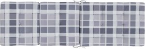 vidaXL Poduszki na leżaki, 2 szt., szara krata, tkanina Oxford 5