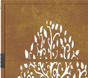 vidaXL vidaXL Furtka ogrodowa, 105x130 cm, stal kortenowska, motyw drzewa 8