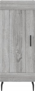 vidaXL vidaXL Szafka, szary dąb sonoma, 34,5x34x90 cm materiał drewnopochodny 5