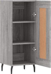 vidaXL vidaXL Szafka, szary dąb sonoma, 34,5x34x90 cm materiał drewnopochodny 6