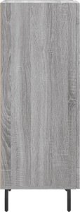 vidaXL vidaXL Szafka, szary dąb sonoma, 34,5x34x90 cm materiał drewnopochodny 7