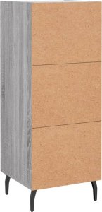 vidaXL vidaXL Szafka, szary dąb sonoma, 34,5x34x90 cm materiał drewnopochodny 8