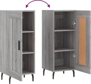 vidaXL vidaXL Szafka, szary dąb sonoma, 34,5x34x90 cm materiał drewnopochodny 9