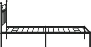 vidaXL vidaXL Metalowa rama łóżka z wezgłowiem, czarna, 107x203 cm 6