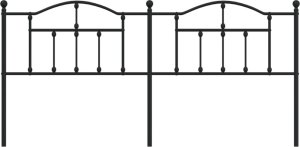 vidaXL vidaXL Metalowe wezgłowie, czarne, 193 cm 3