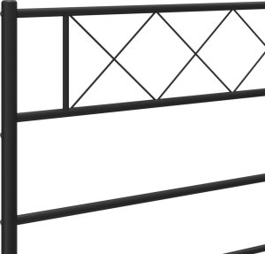 vidaXL vidaXL Metalowe wezgłowie, czarne, 200 cm 6