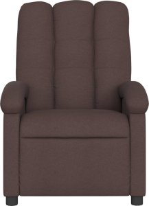 vidaXL vidaXL Fotel rozkładany, ciemnobrązowy, obity tkaniną 3