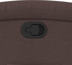 vidaXL vidaXL Fotel rozkładany, ciemnobrązowy, obity tkaniną 8