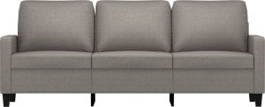 vidaXL vidaXL Sofa 3-osobowa, kolor taupe, 180 cm, tapicerowana tkaniną 3