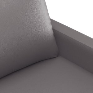vidaXL vidaXL 3-osobowa sofa, szara, 180 cm, sztuczna skóra 6