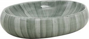 vidaXL vidaXL Umywalka nablatowa, zielona, owalna, 59x40x15 cm, ceramiczna 2