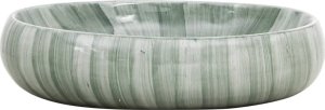 vidaXL vidaXL Umywalka nablatowa, zielona, owalna, 59x40x15 cm, ceramiczna 3