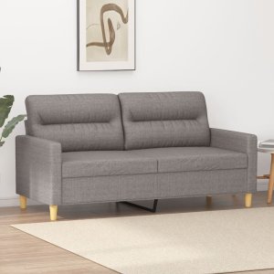 vidaXL vidaXL Sofa 2-osobowa, kolor taupe, 140 cm, tapicerowana tkaniną 1