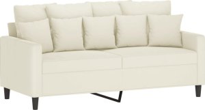 vidaXL vidaXL Sofa 2-osobowa, kremowy, 140 cm, tapicerowana aksamitem 2