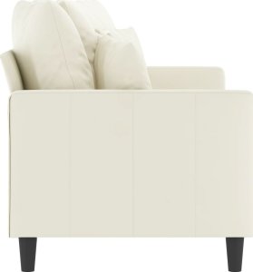 vidaXL vidaXL Sofa 2-osobowa, kremowy, 140 cm, tapicerowana aksamitem 4