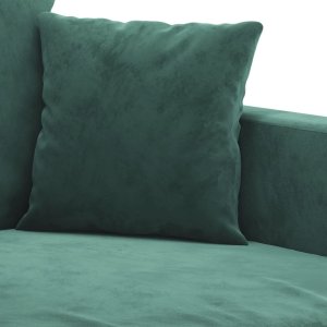 vidaXL vidaXL Sofa 2-osobowa, ciemnozielona, 140 cm, tapicerowana aksamitem 6