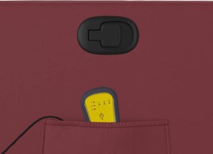 vidaXL Rozkładany fotel masujący, winna czerwień, obity sztuczną skórą 10