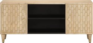 Listwa zasilająca vidaXL vidaXL Szafka pod telewizor, 105x33x46 cm, lite drewno mango 3