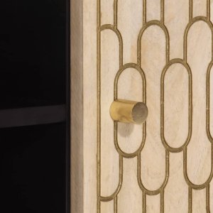 Listwa zasilająca vidaXL vidaXL Szafka pod telewizor, 105x33x46 cm, lite drewno mango 7