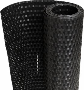 vidaXL vidaXL Parawan balkonowy, czarny, 300x80 cm, polirattan 2