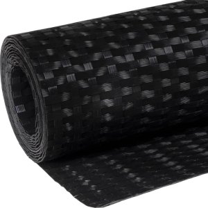 vidaXL vidaXL Parawan balkonowy, czarny, 300x80 cm, polirattan 7