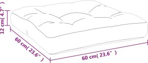 vidaXL vidaXL Poduszka na paletę, czerwona, 60x60x12 cm, tkanina 10