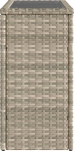 vidaXL vidaXL Stolik ogrodowy ze szklanym blatem, jasnoszary, 58x27,5x55 cm 5