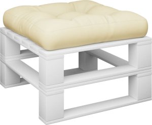 vidaXL vidaXL Poduszka na paletę, kremowa, 58x58x10 cm, tkanina 3