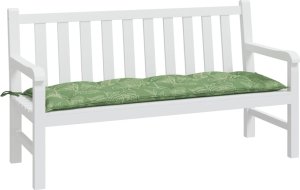 vidaXL vidaXL Poduszka na ławkę ogrodową, wzór w liście, 150x50x7 cm, tkanina 3