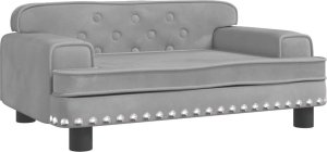 vidaXL vidaXL Legowisko dla psa, jasnoszare, 70x45x30 cm, aksamit 2