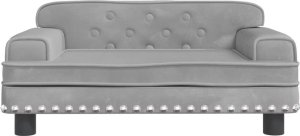 vidaXL vidaXL Legowisko dla psa, jasnoszare, 70x45x30 cm, aksamit 3