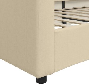 vidaXL vidaXL Sofa z funkcją spania, kremowa, 80x200 cm, obita tkaniną 6