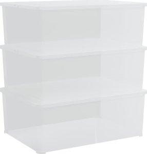 vidaXL vidaXL Plastikowe pojemniki do przechowywania, 3 szt, 10L, sztaplowane 2