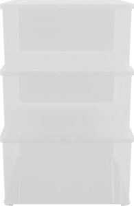 vidaXL vidaXL Plastikowe pojemniki do przechowywania, 3 szt, 10L, sztaplowane 4