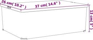 vidaXL vidaXL Plastikowe pojemniki do przechowywania, 3 szt, 10L, sztaplowane 5