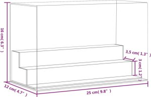 vidaXL vidaXL Pudełko ekspozycyjne, przezroczyste, 25x12x16 cm, akrylowe 6