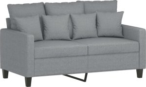 vidaXL vidaXL Sofa 2-osobowa, jasnoszara, 120 cm, tapicerowana tkaniną 2