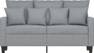 vidaXL vidaXL Sofa 2-osobowa, jasnoszara, 120 cm, tapicerowana tkaniną 3