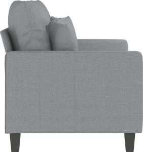 vidaXL vidaXL Sofa 2-osobowa, jasnoszara, 120 cm, tapicerowana tkaniną 4