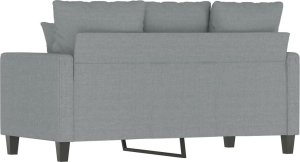 vidaXL vidaXL Sofa 2-osobowa, jasnoszara, 120 cm, tapicerowana tkaniną 5