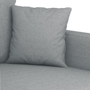 vidaXL vidaXL Sofa 2-osobowa, jasnoszara, 120 cm, tapicerowana tkaniną 6