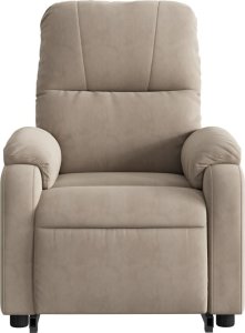 vidaXL vidaXL Podnoszony fotel masujący, rozkładany, taupe, mikrofibra 8