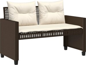 vidaXL 4-cz. zestaw wypoczynkowy do ogrodu, z poduszkami, brązowy 4