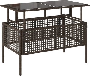 vidaXL 4-cz. zestaw wypoczynkowy do ogrodu, z poduszkami, brązowy 8